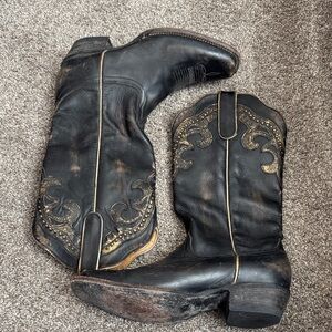 MIRANDA LAMBERT IDYLLWIND TOUGH COOKIE BLACK WESTERN BOOTS - NARROW SQUARE TOE